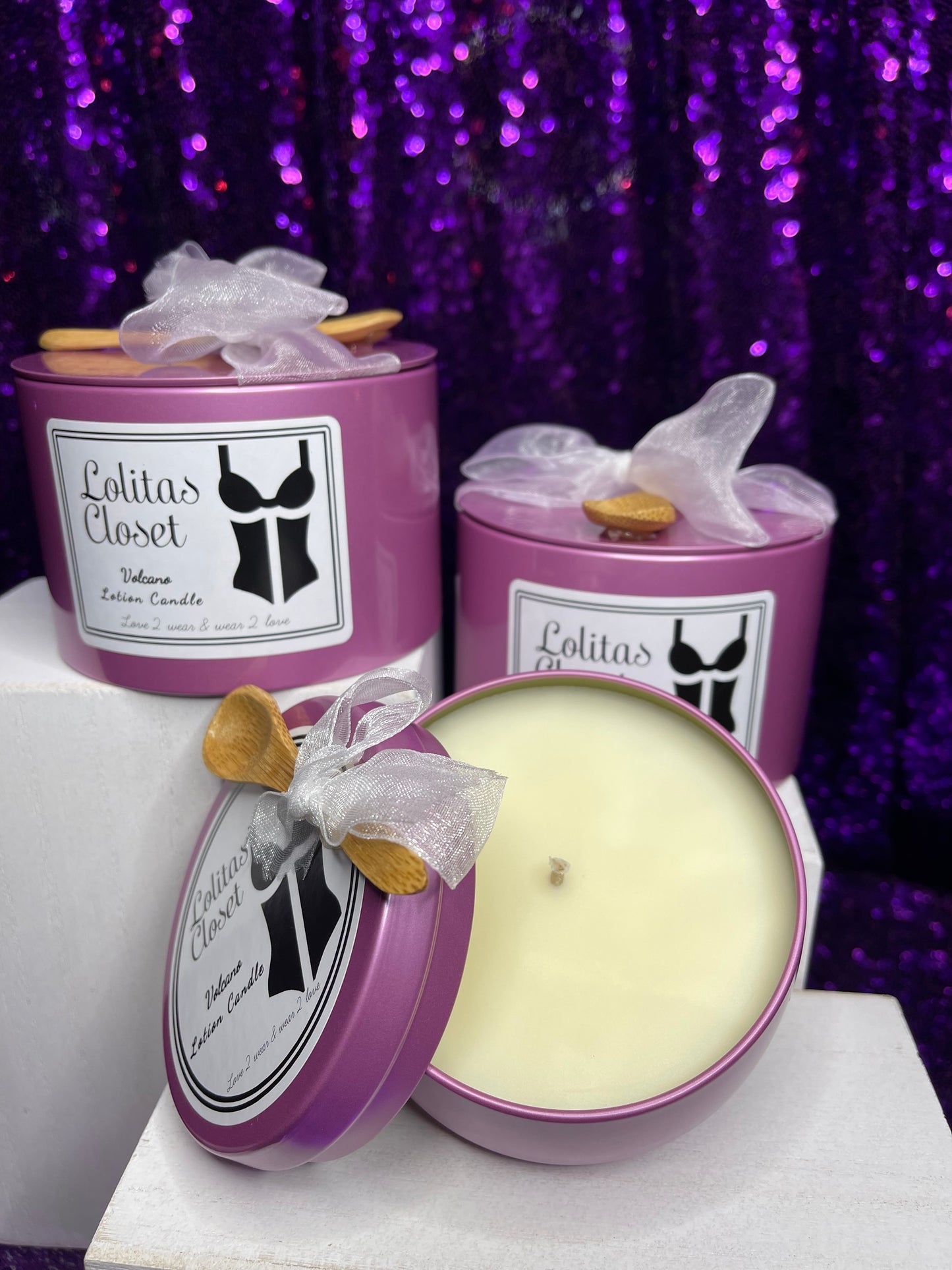 Pink Tin Lotion Candle-Volcano